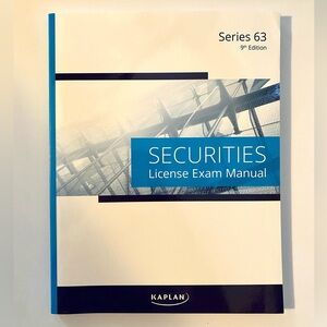 Kaplan Series 63 Securities License Exam Manual (9th Edition)